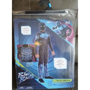 NEW DC Comics Blue Beetle Costume Lights Up Child Large‎ (12-14) Halloween #741
